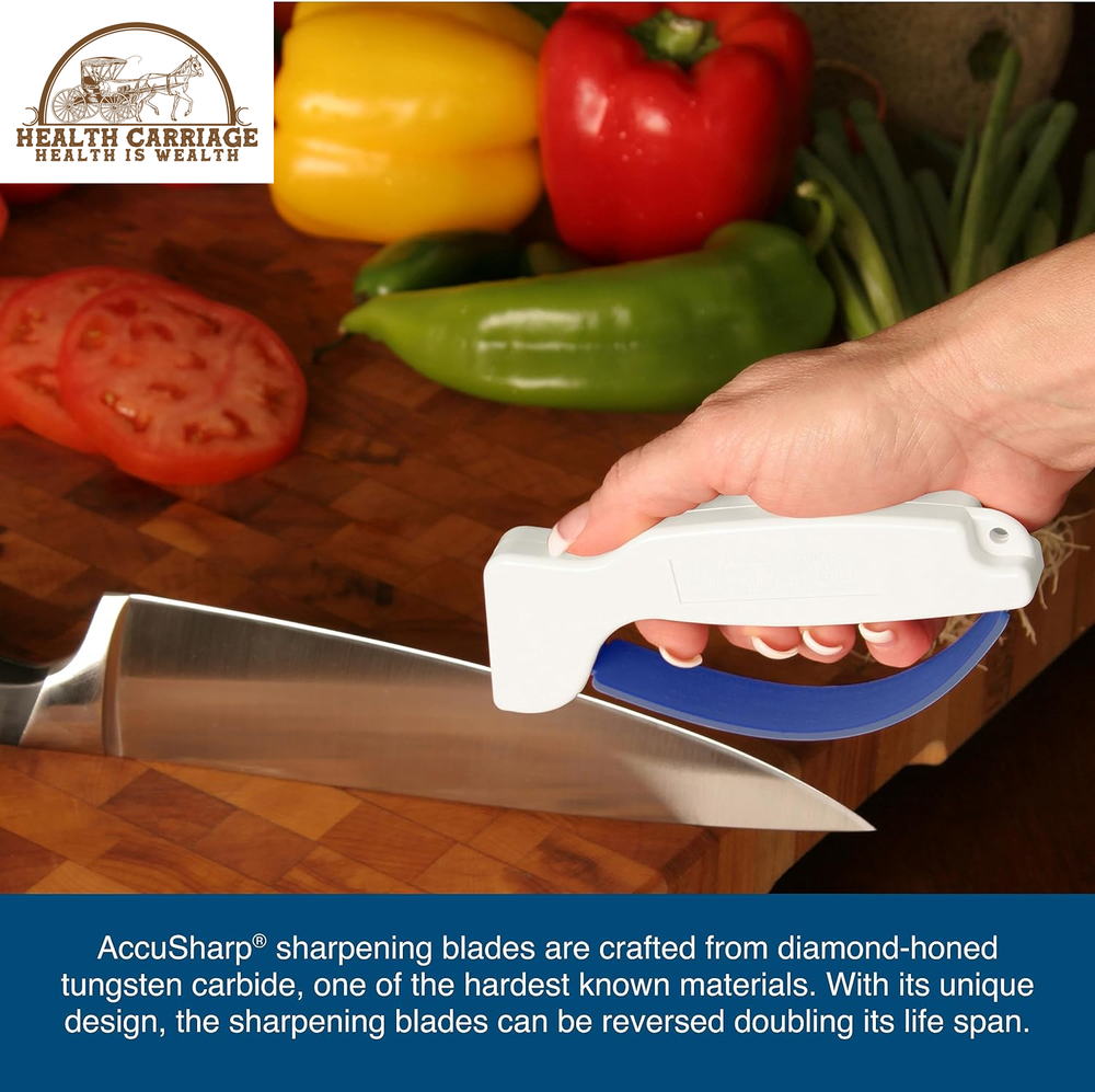 Knife Sharpener, Ergonomic Comfortable Handle, Compact & Easy to Use, Restore an