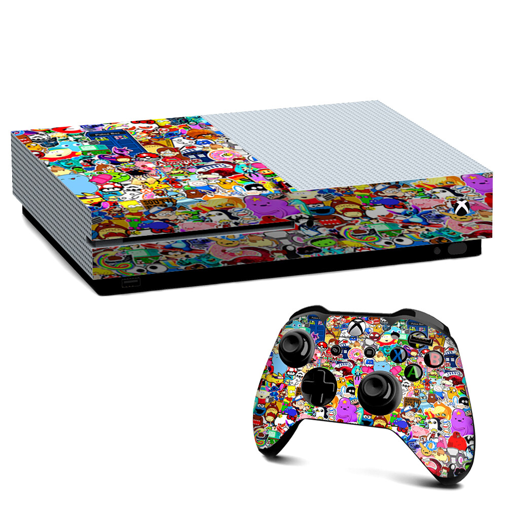Xbox One S Console Skins Decal Wrap ONLY Sticker collage
