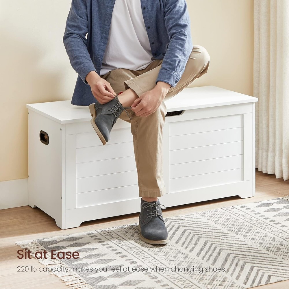 Storage Chest, Storage Bench with 2 Safety Hinges,