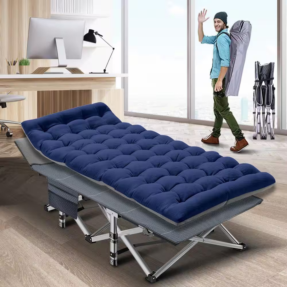 Double Layer 1200D Portable Sleeping Cots Bed, Heavy-Duty Sleeping Cots, with Ca