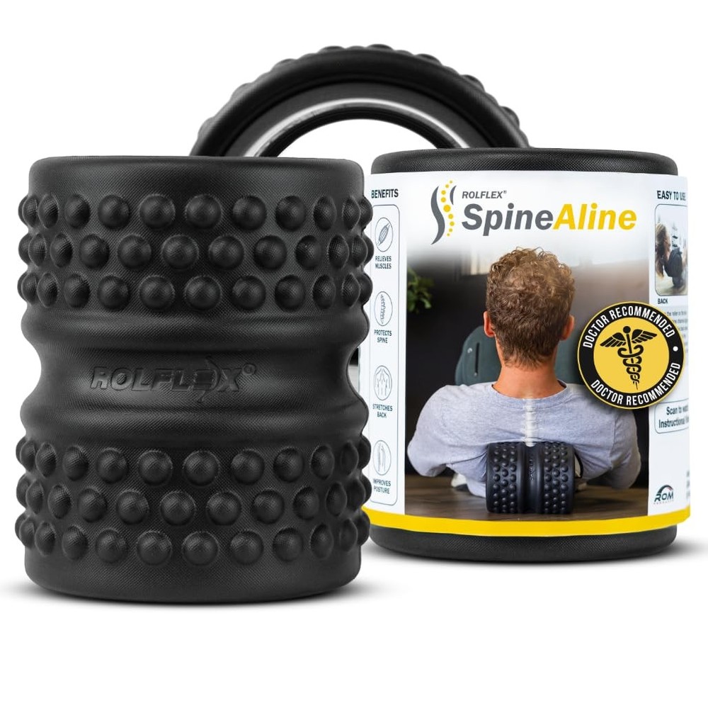Rolflex SpineAline Back Roller Muscle Rollers Deep Tissue Spine Alignment Tool