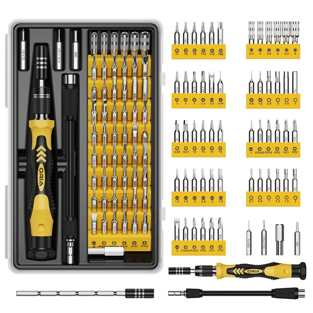 ORIA Small Screwdriver Set, 61 in 1 Precision Screwdriver Set with 57 Bits, M...