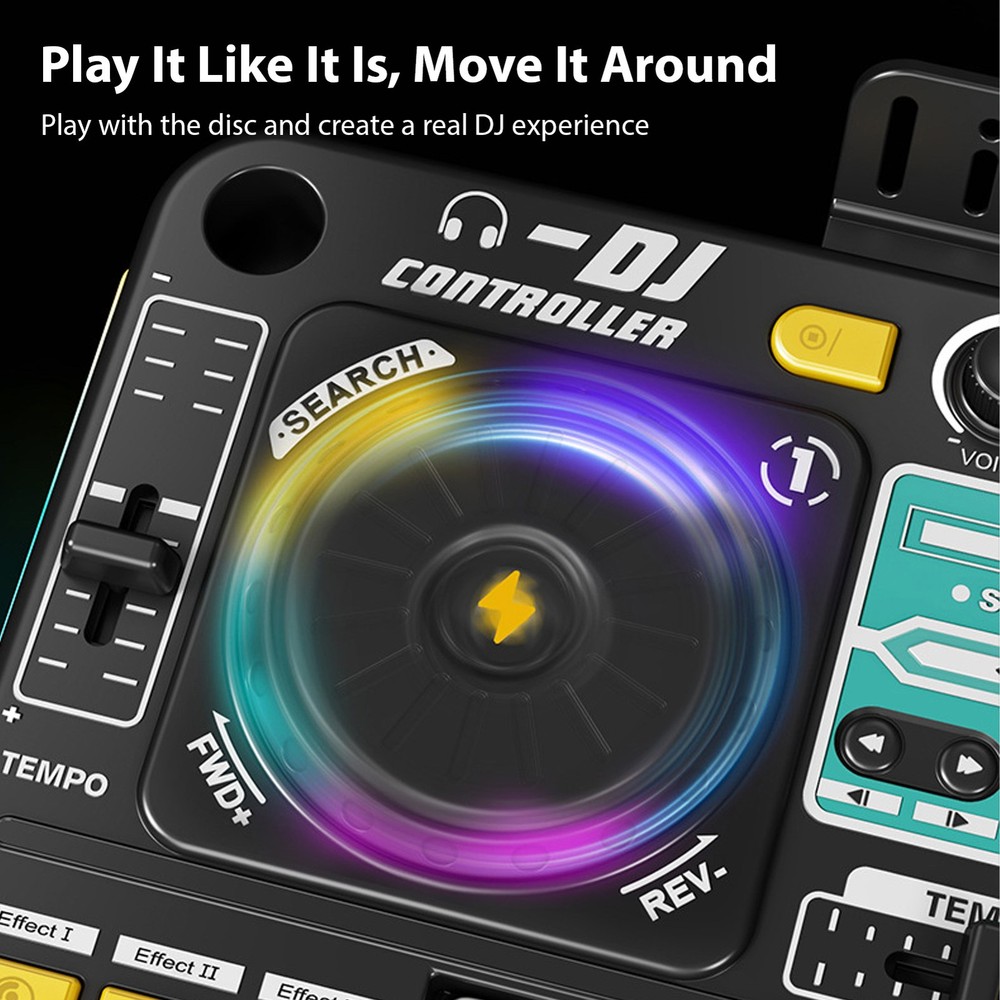 Musical DJ Set For Kids Turntable Multi Functional DJ Controller With Mic CLQT