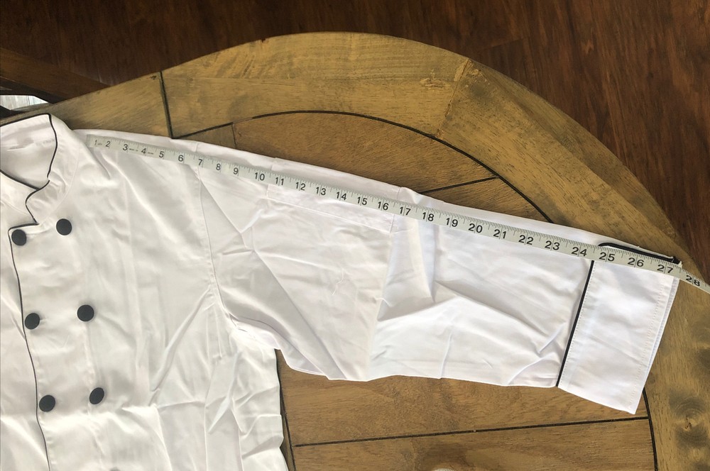 chef coat (10 Button) long sleeve 65poly/35cotton