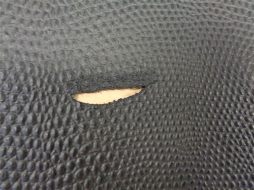LEATHER HIDE BLACK TEXTURED 79" X 35 1/2"