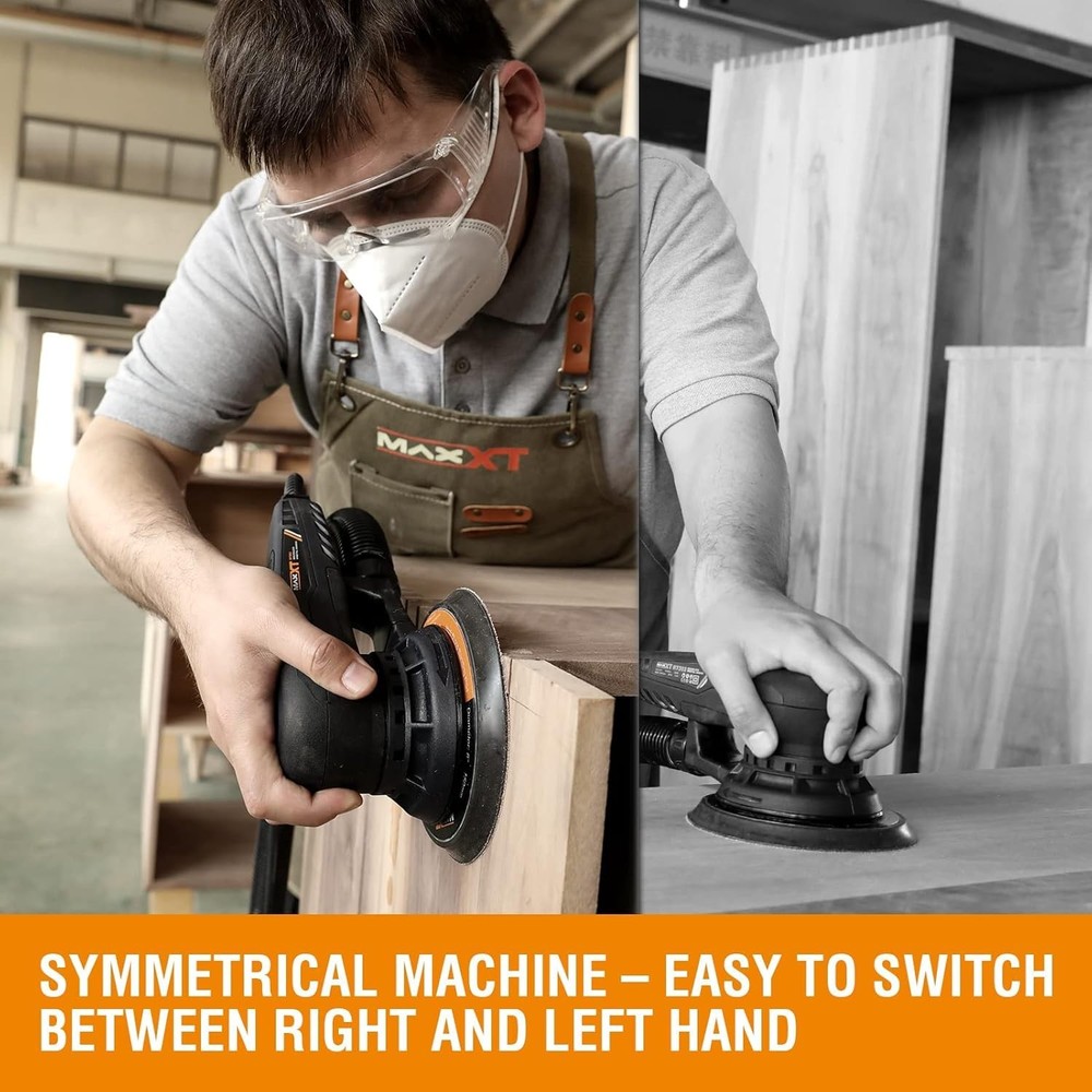 Electric 2.5mm Random Orbital Sander Brushless 350W 3A Multi-function Variabl...