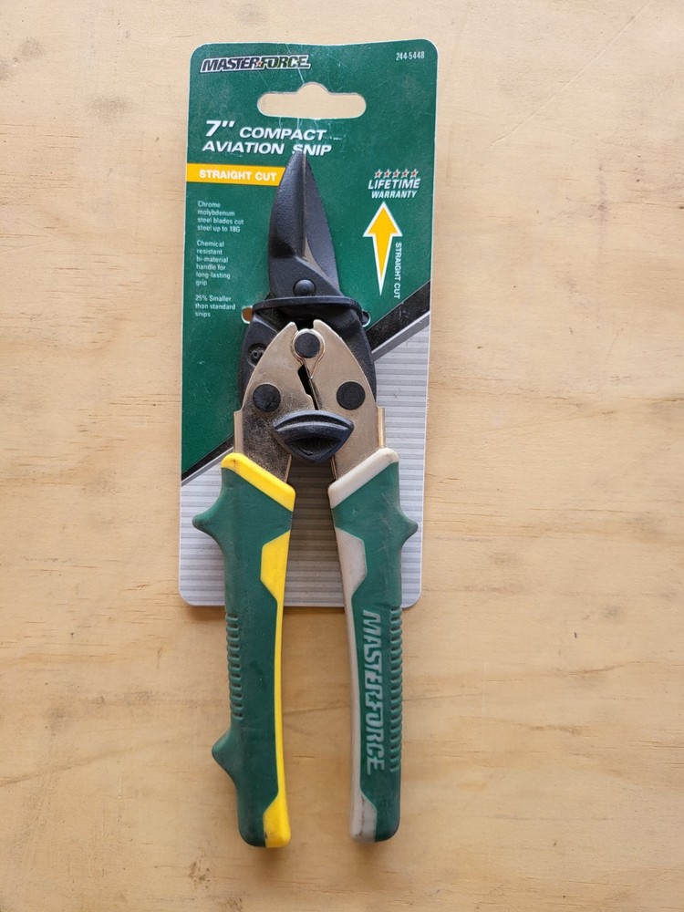 7" Compact Aviation Snip Straight Cut