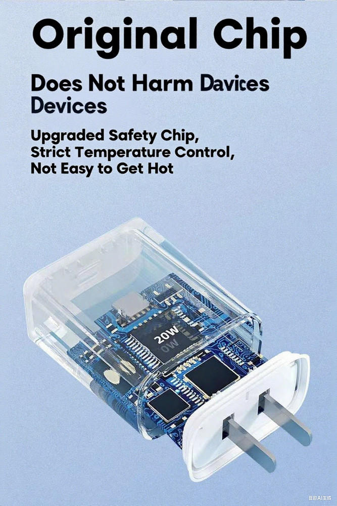 20W USB-C Power Adapter + Free Cable PD Fast Charging iPhone Android Lightweight