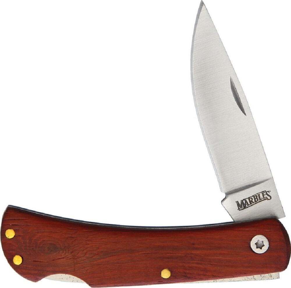 Marbles Wood Handle Lock Back Work Knife - Free Shipping!