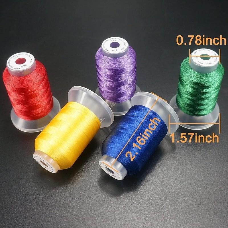 78 Assorted Polyester Embroidery Thread Spools 40WT 500M Strong Color Fastness