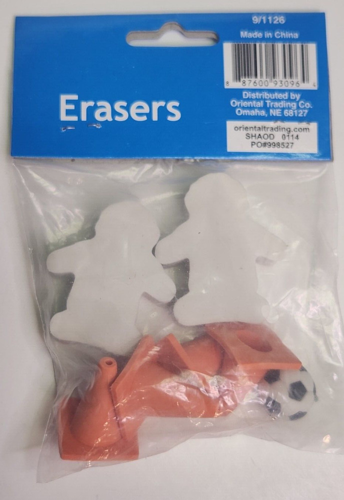 Soccer Themed Erasers