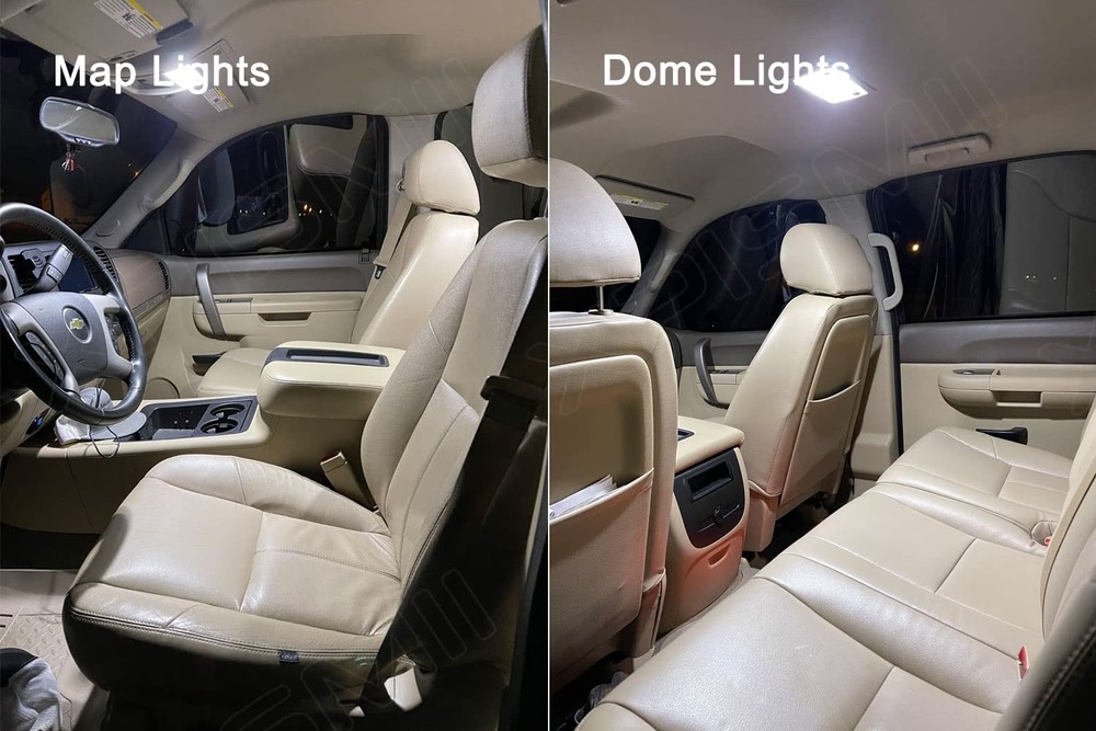 Xpismii 12 Piece 6000K White Interior LED Light Kit Package Xenon