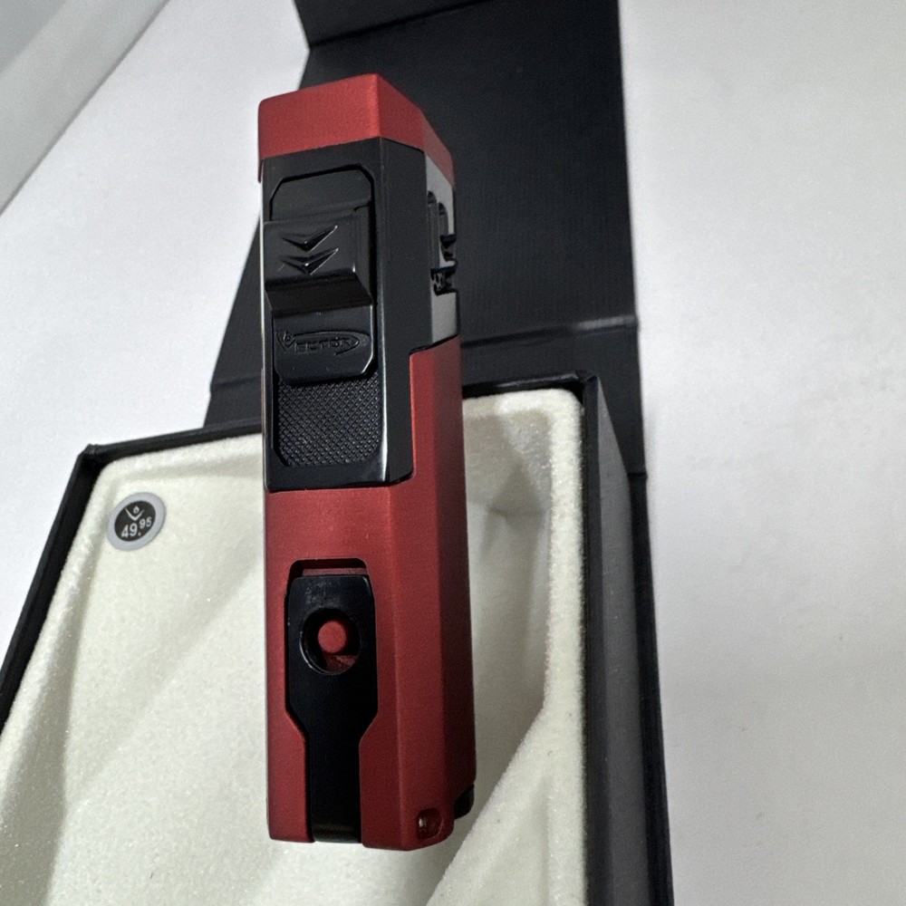 Vector Caliper - Single Large Jet Flame Torch Lighter - Red - New
