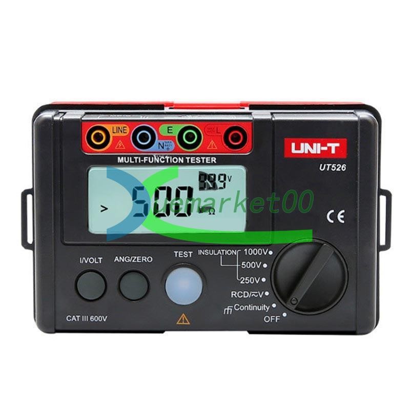 UNI-T UT526 Electrical Insulation Tester1000V 500MΩ RCD Test Continuity VAC/DC