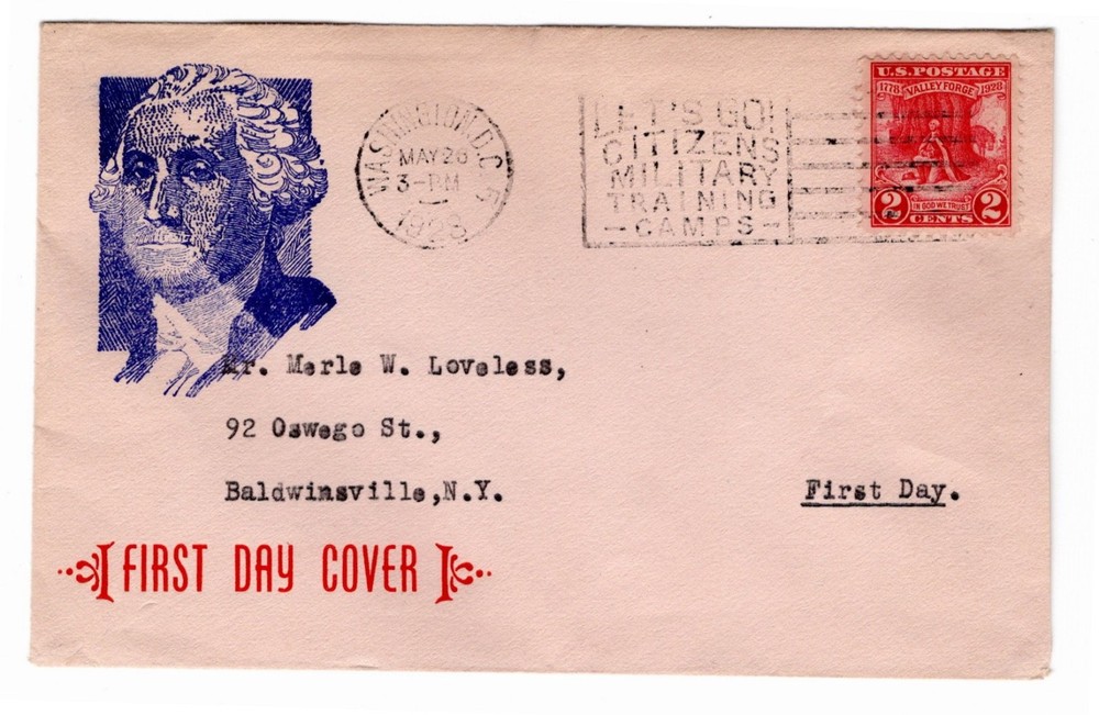 #645 Valley Forge 1928 First Day Cover - Washington DC
