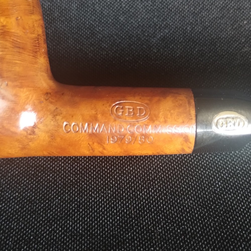 GBD Command Commission 1979/80 Apple Smooth Saddle Bit Vulcanite Made in London