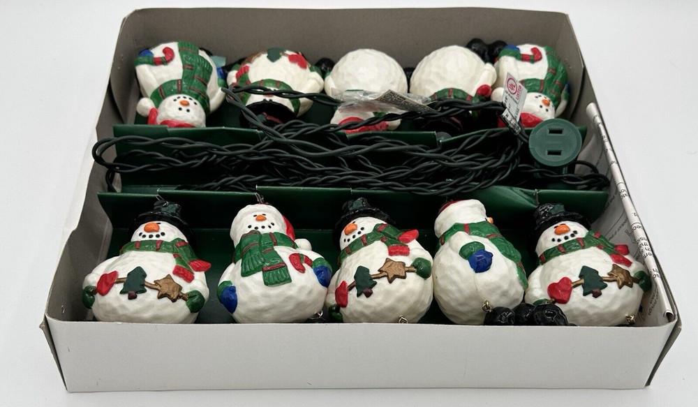Kurt S. Adler UL1356 10-Light Snowman String light set Used