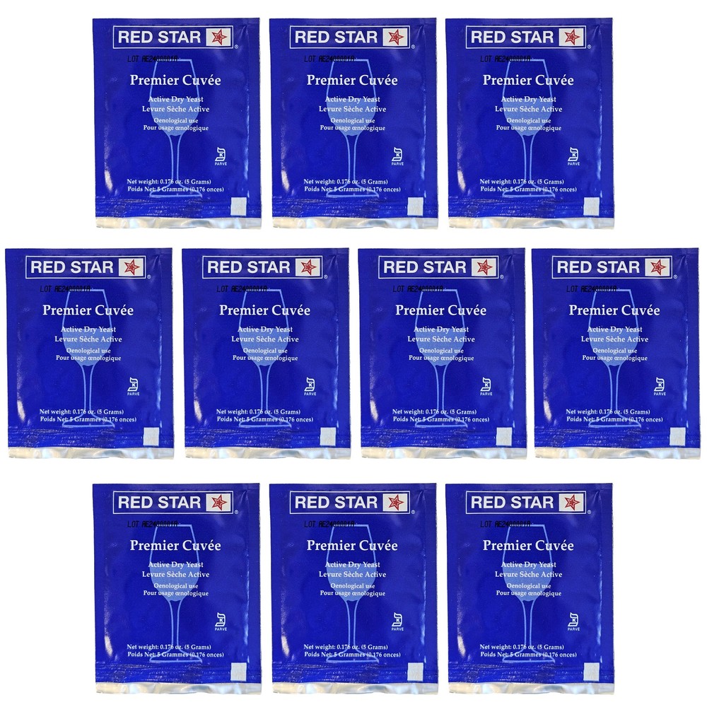 Red Star Premier Cuvee Wine Yeast, 5g - 10-Pack