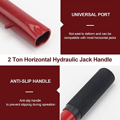 Horizontal Hydraulic Jack Handle 2 Ton, Jack Handle Replacement, with Rubber