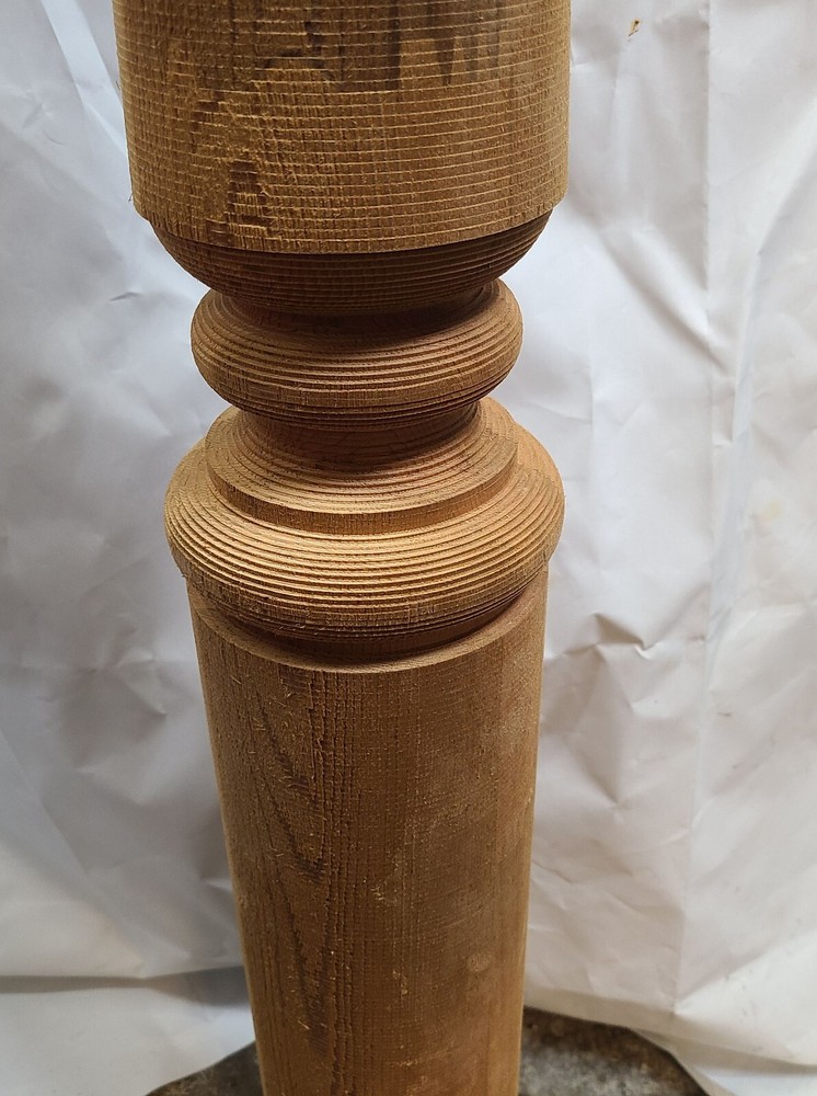 Cedar? Turned Newel Baluster Spindle Post 5x48 inches Round