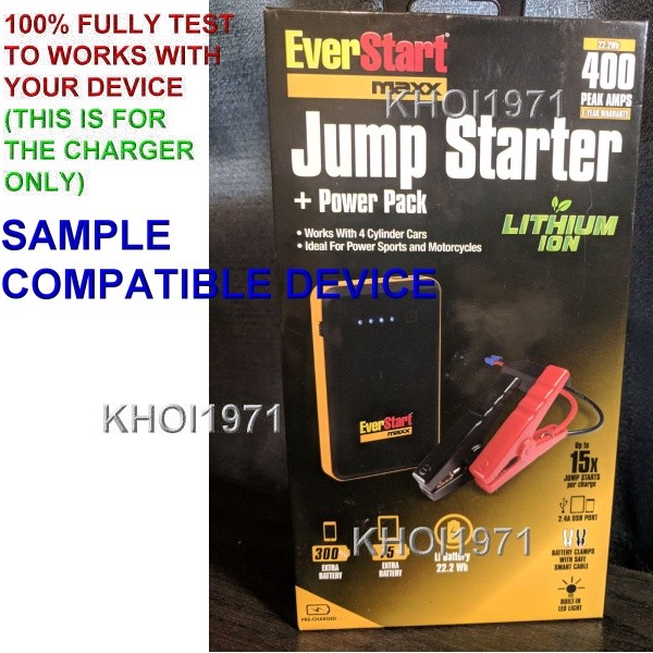 WALL charger adapter for SL097 EverStart Maxx CAR jump starter 22.2Wh