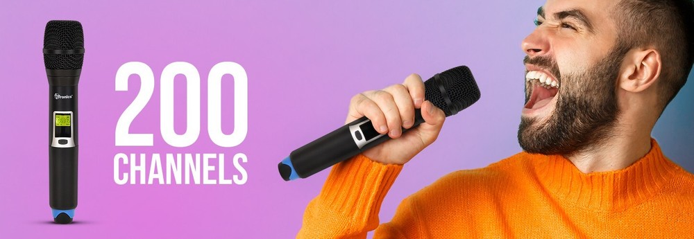 AVTronics Professional 200 Channel UHF Wireless Microphone System