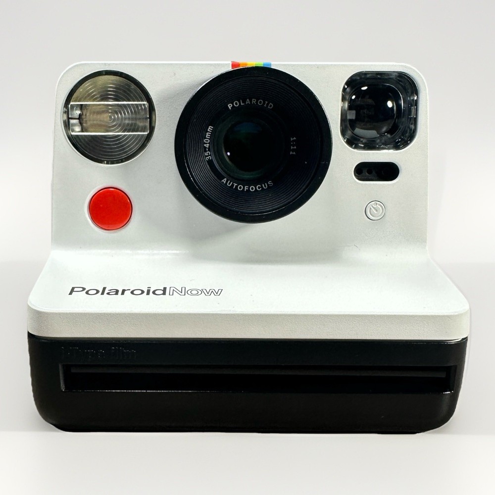 Polaroid Now i-Type Instant Camera White Tested Works Flash USB-C