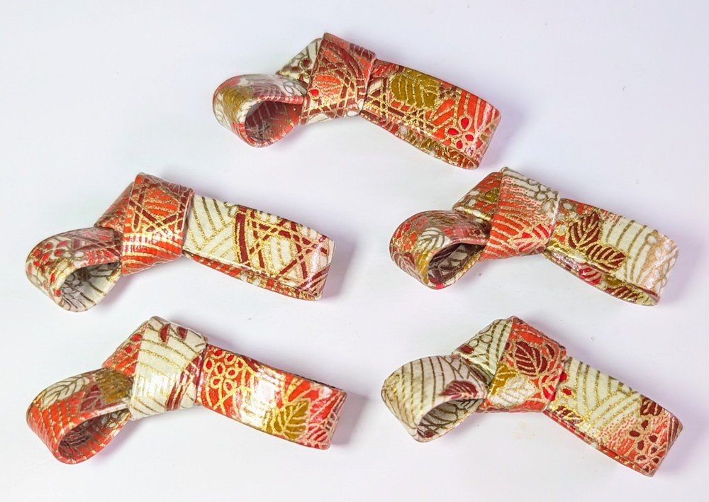 Japanese Chopstick Holders Rests Hashioki Bow Tie Shaped 5 Piece Set Same Design