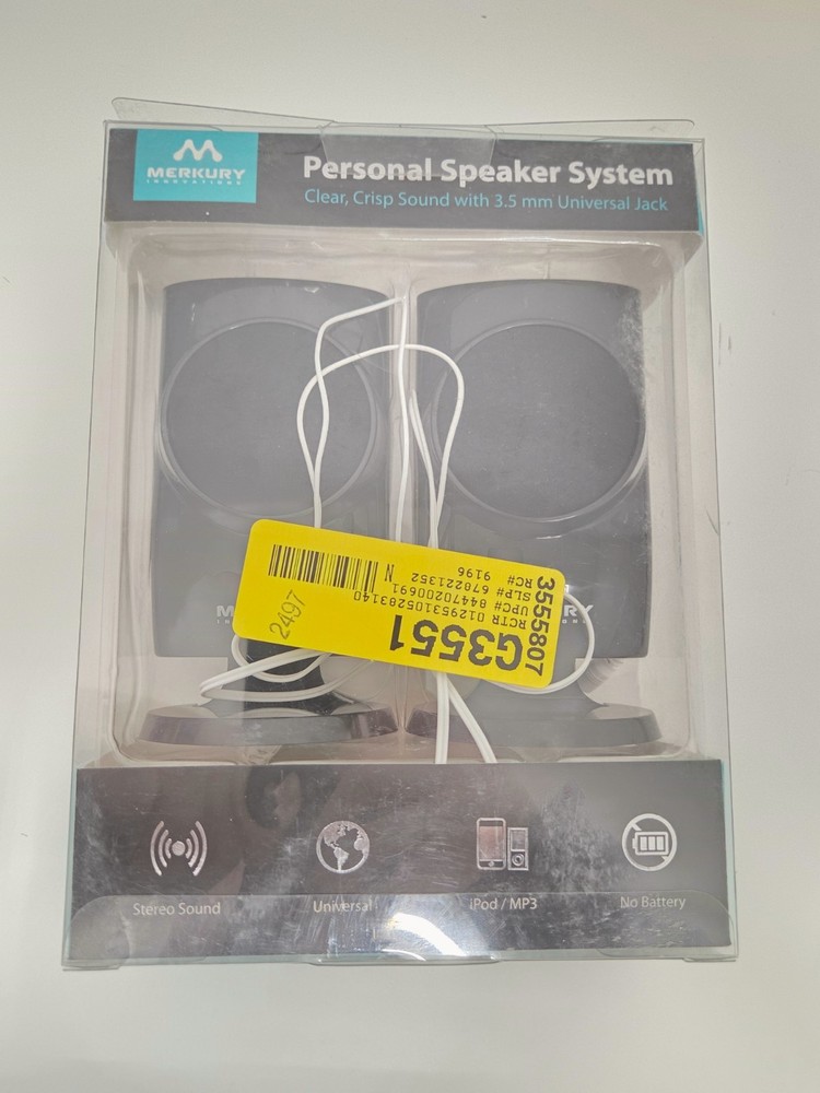 Merkury Innovations Personal Speaker System 3.5mm Universal Jack