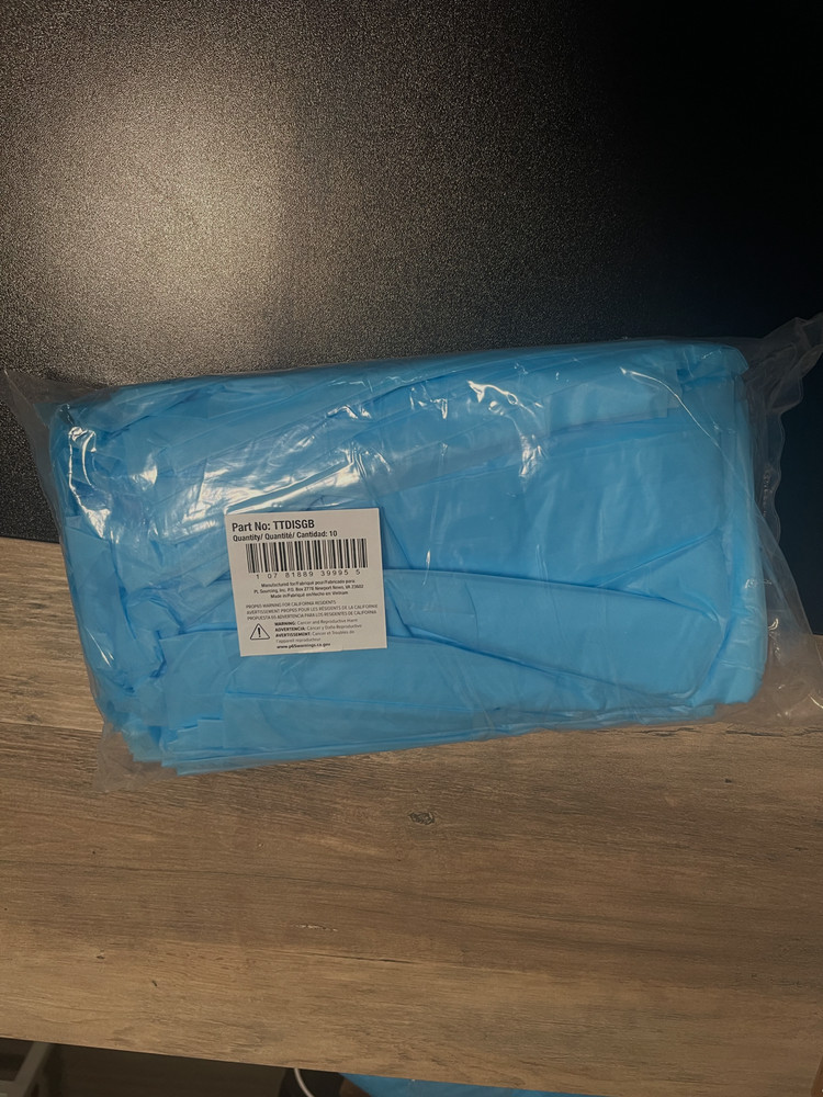 10x Disposable Blue Isolation Gowns – PPE Thumb Loop | Bulk Pricing Available