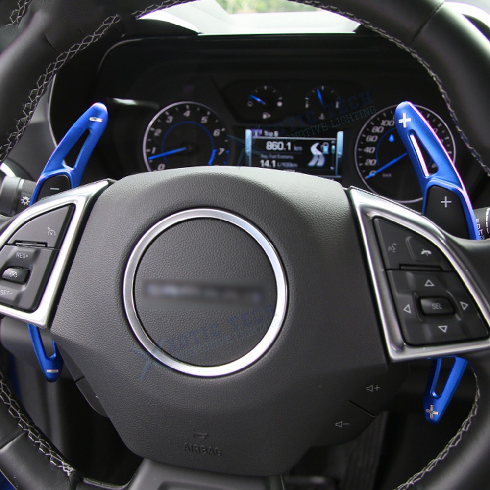 Black/Red Paddle Shift Steering Wheel Shift Extension For Chevy Camaro Corvette
