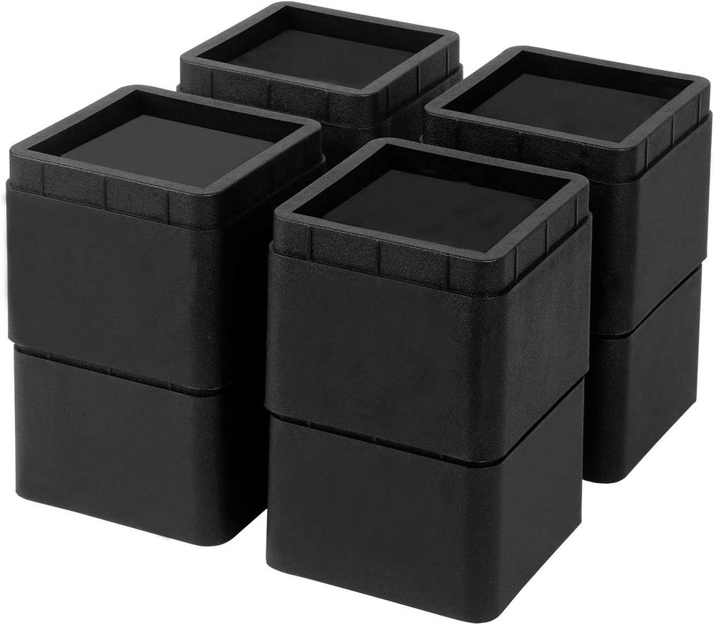 Heavy Duty 3-Inch Furniture Risers - Stackable Solution for Home and Dorm