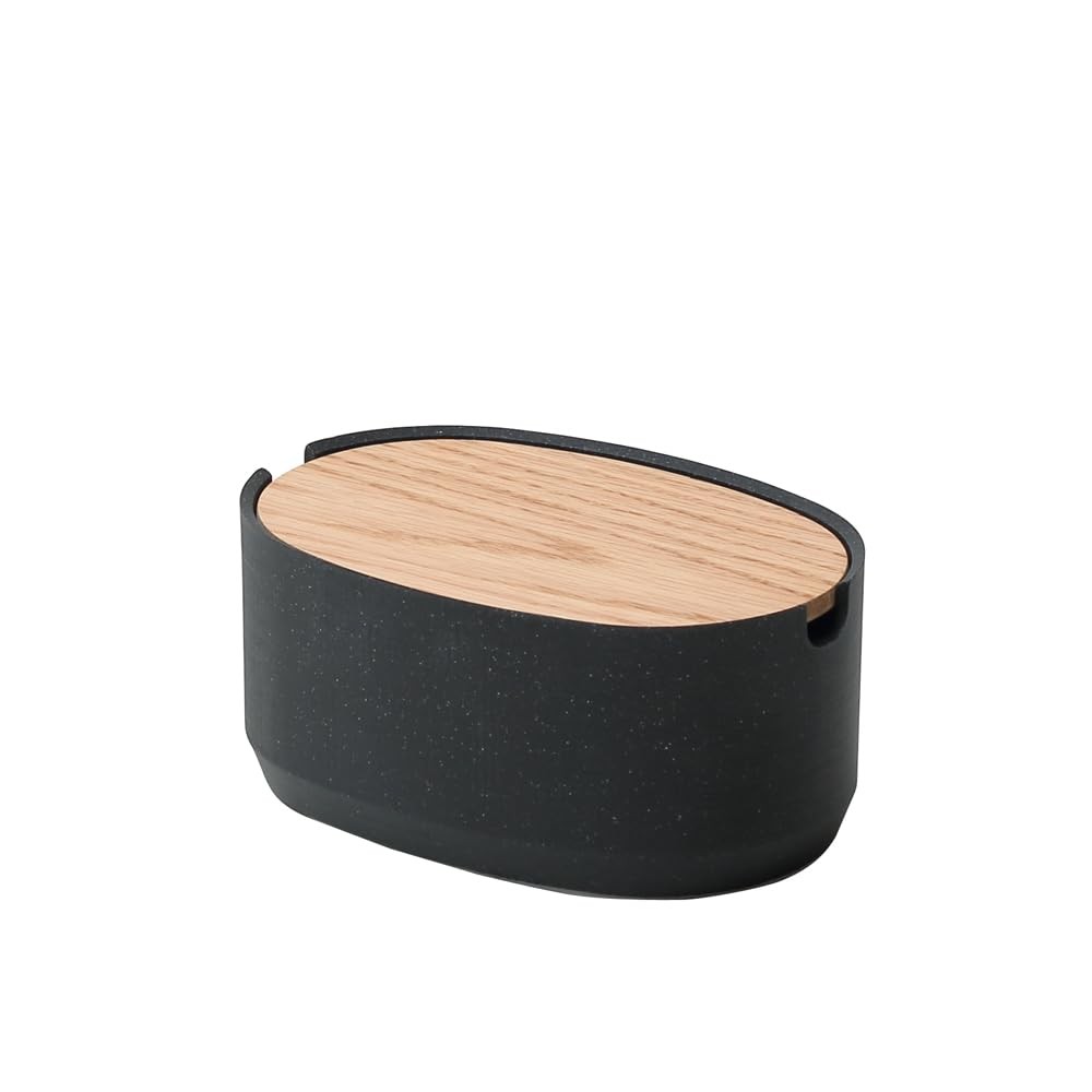 ideaco Oval Box S Low stone sand black