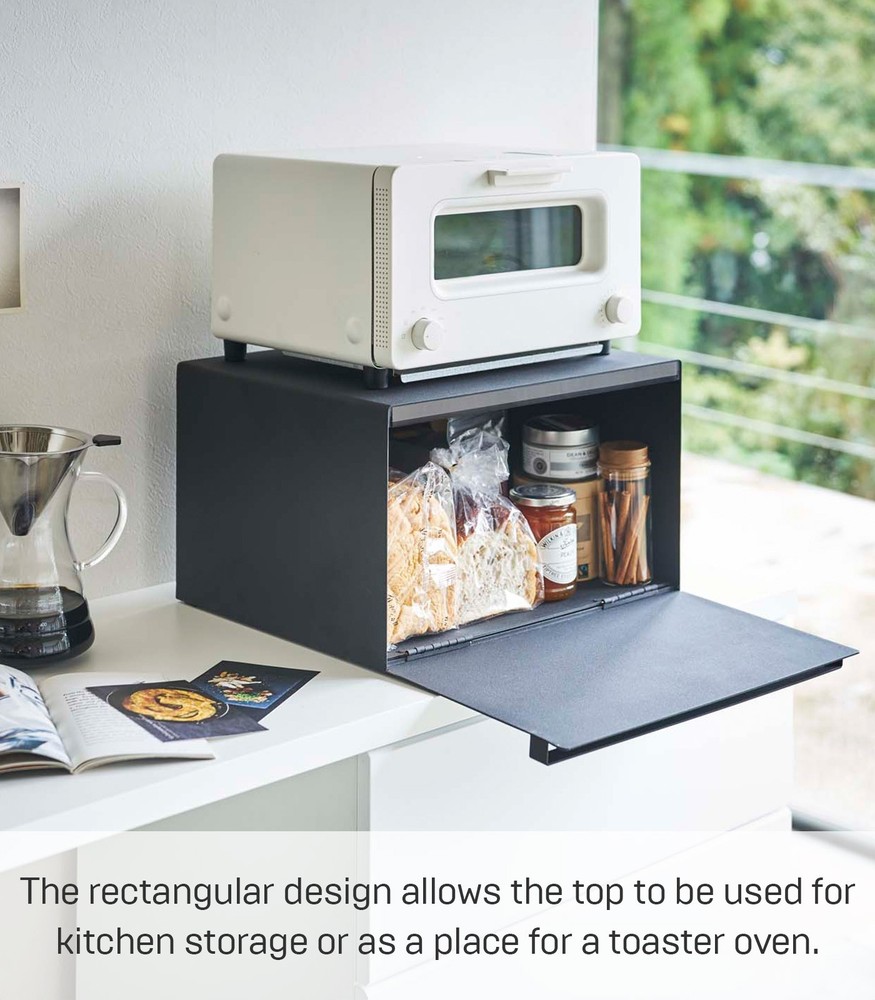 Yamazaki Home TOWER Bread Box -Countertop Bread Storage Container