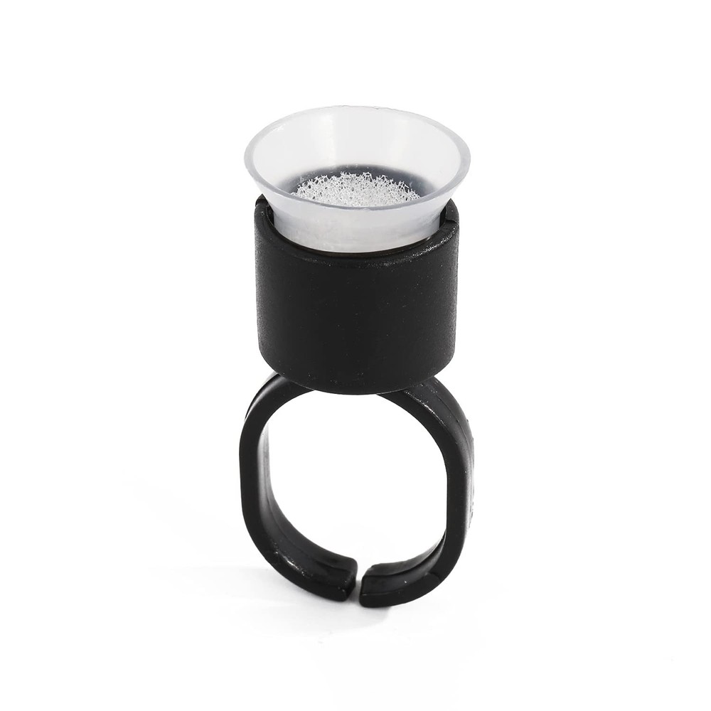 Tattoo Ink Ring Cups,100pcs Microblading Pigment Medium, Small, Black, White