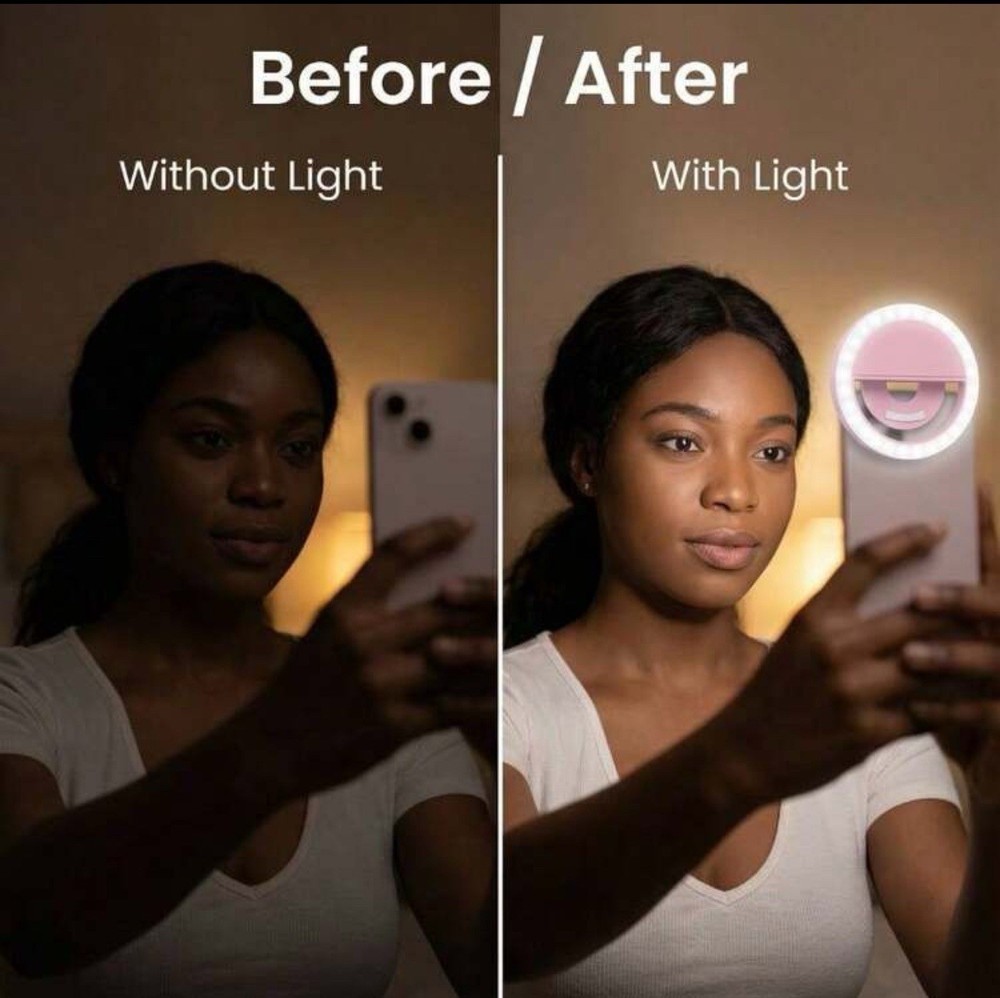 Portable White USB Rechargeable Mini Ring Light