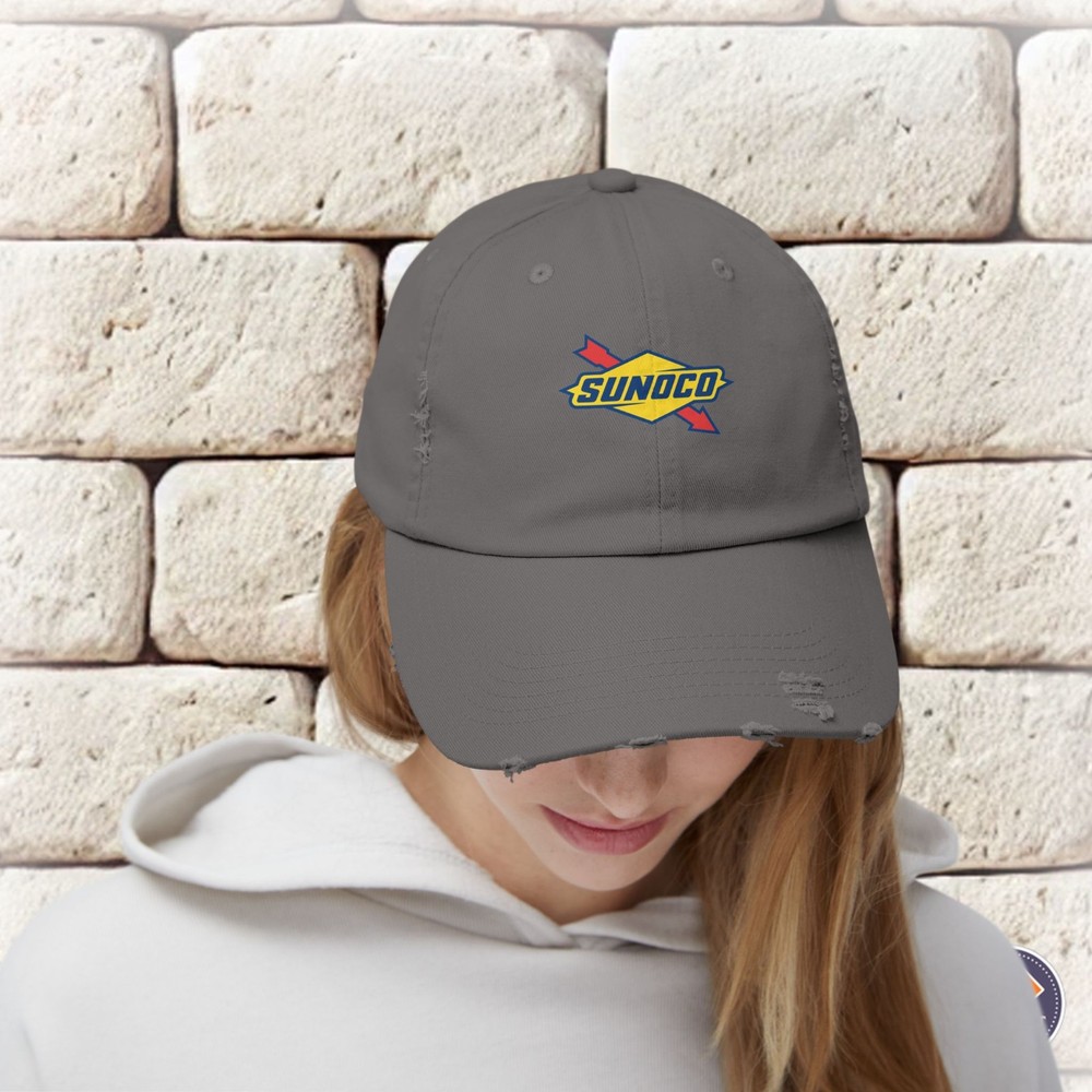 Sunoco Arrow Logo Unisex Distressed Cap