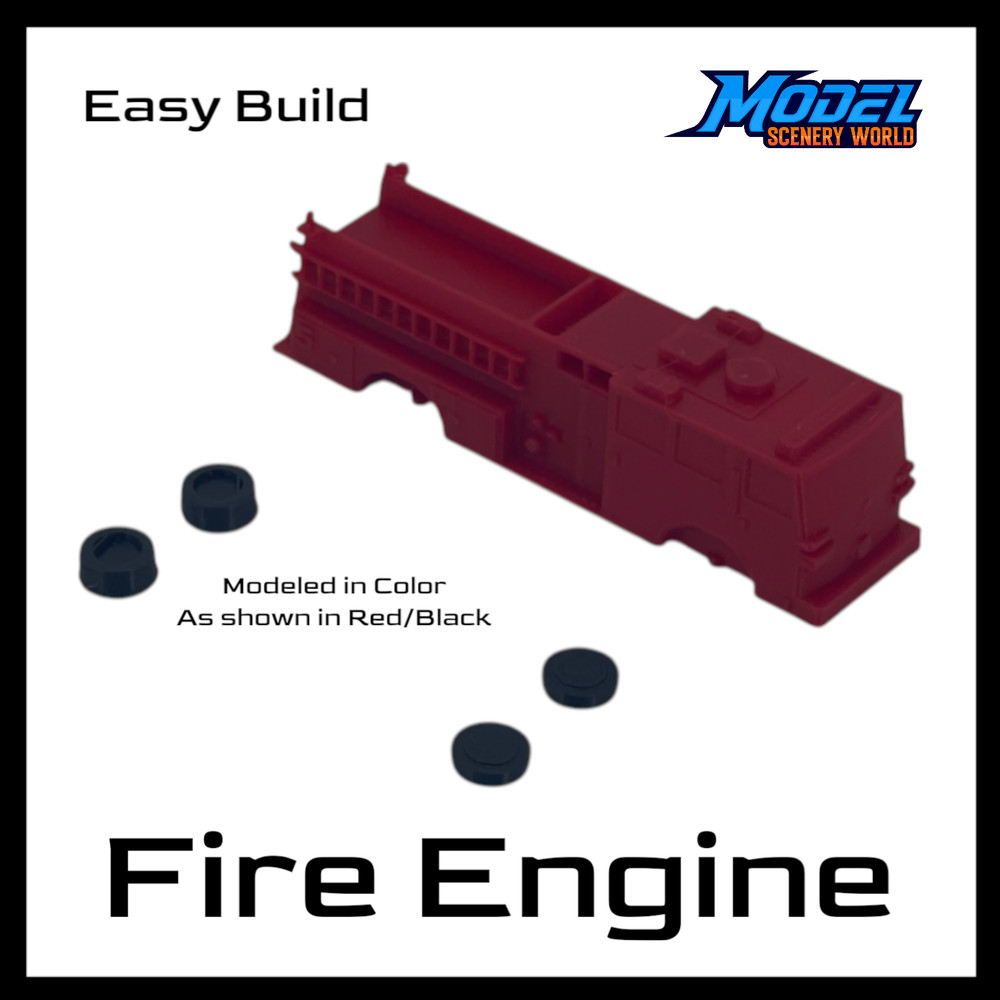 Fire Engine Kit - Basic - N Scale - Red