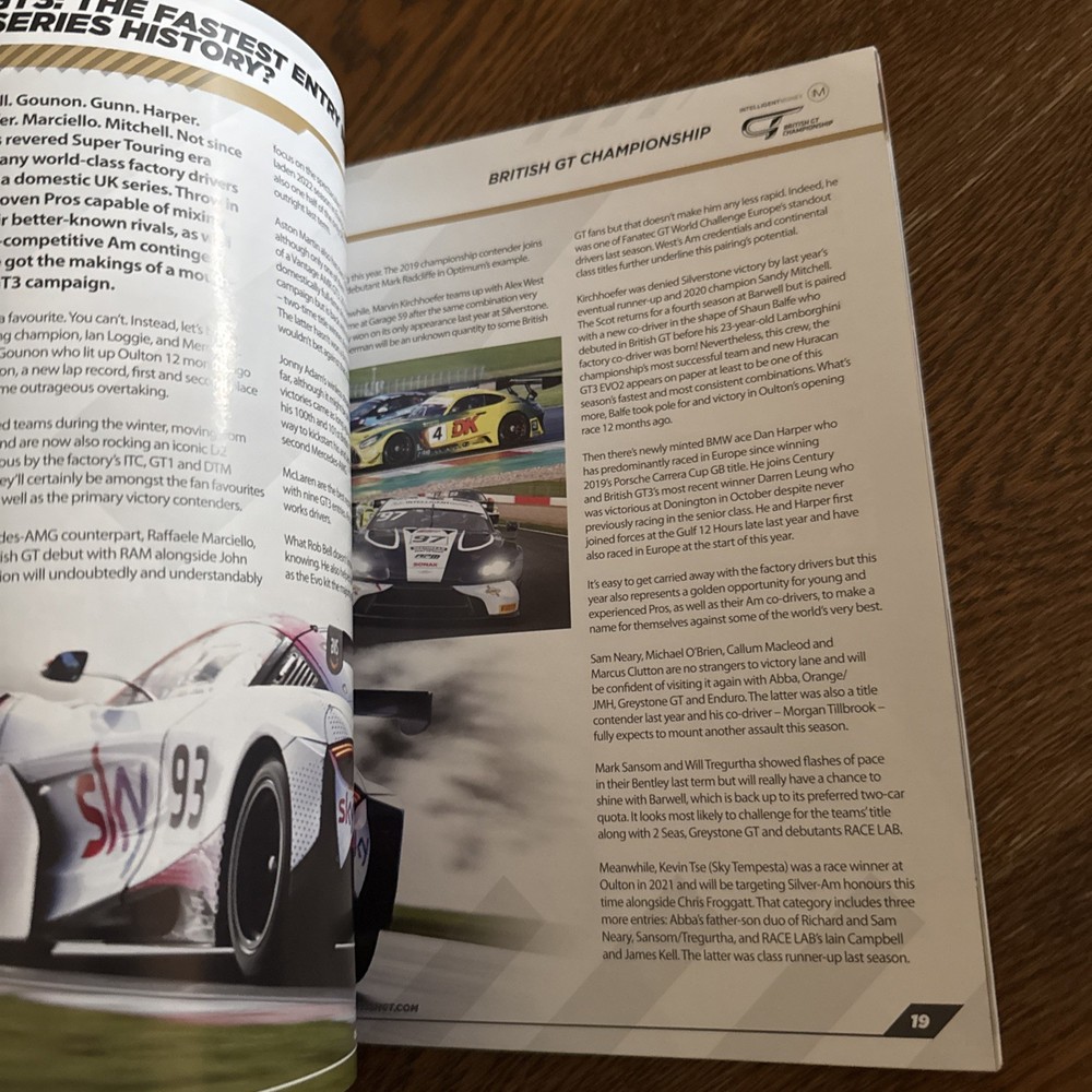 British GT Programme - April 2023 - Oulton Park - Pre owned