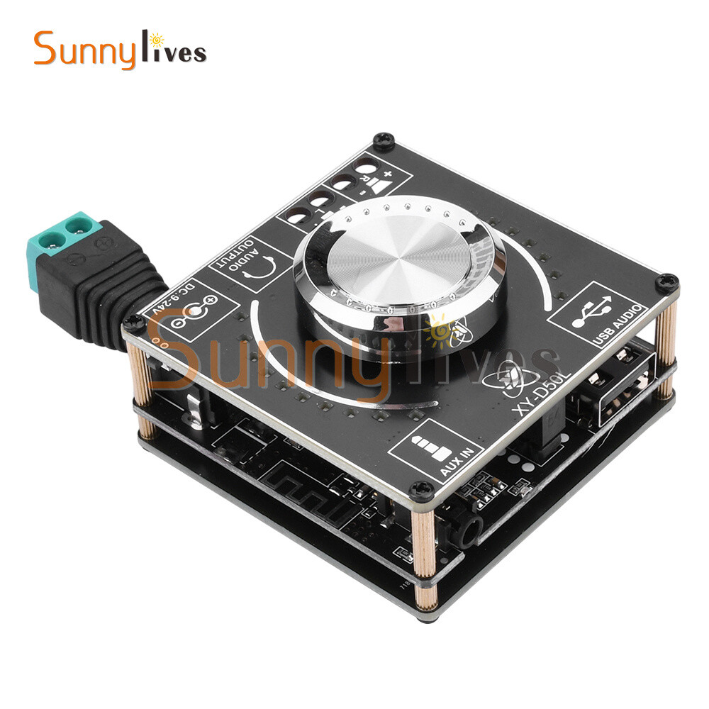 50W+50W Stereo Bluetooth Audio Digital Power Amplifier Board Module APP Control