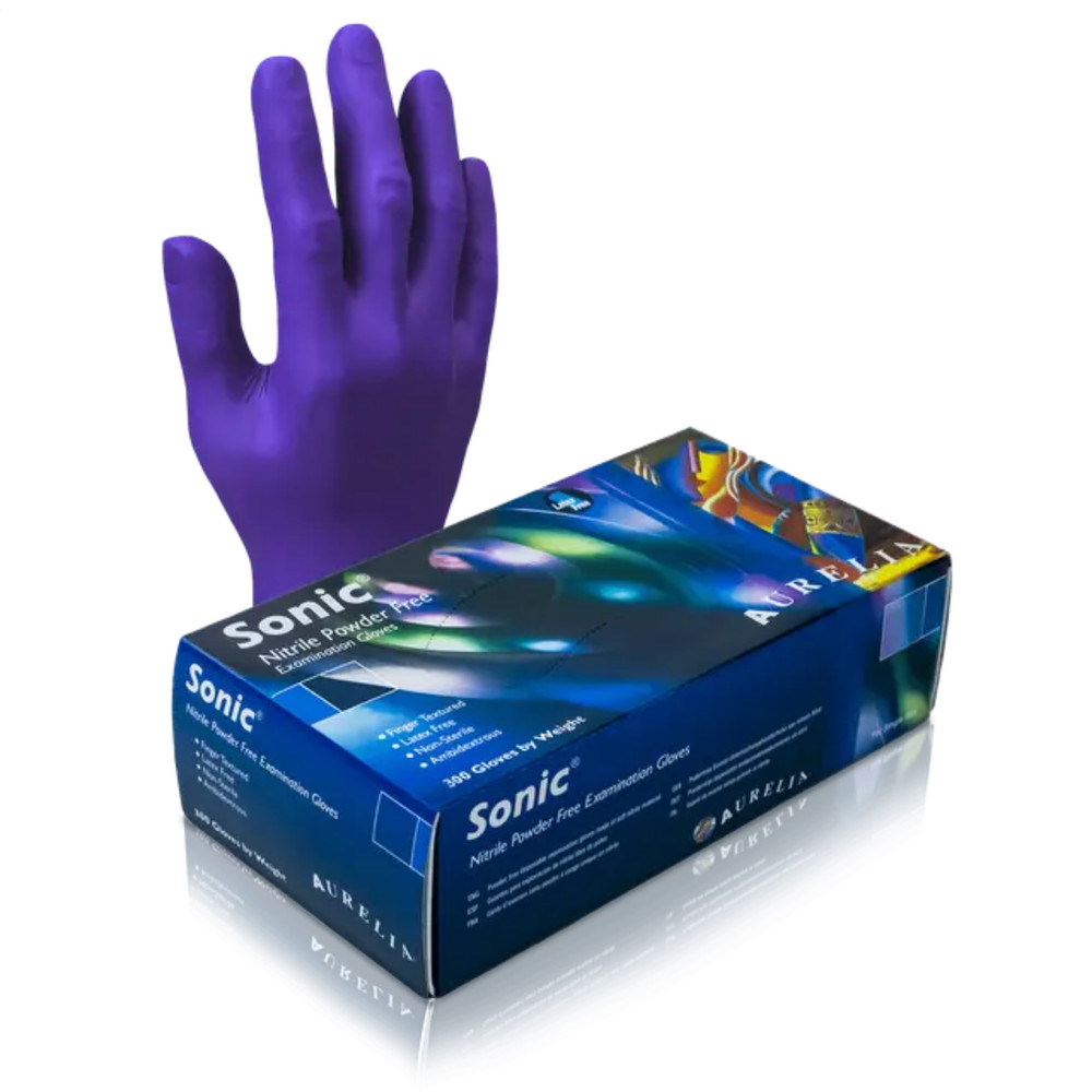 Aurelia Sonic Nitrile PF Gloves, 300/Box, Medium