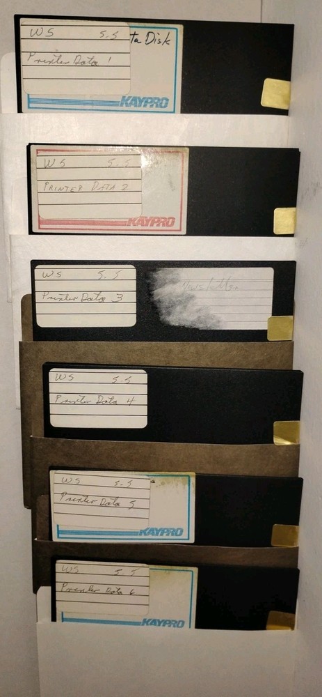 WS 5.5 & EASY Software/Programs – 5.25 Floppy Diskettes- Untested, Collector