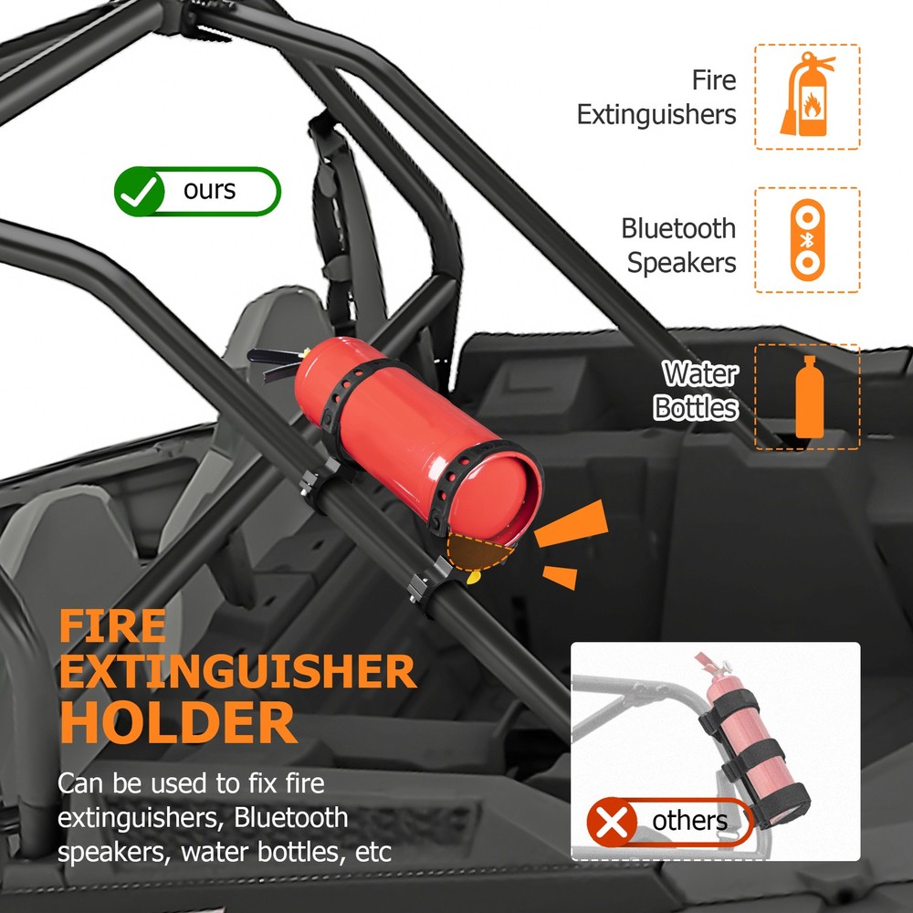 Black Roll Bar Fire Extinguisher Mount Bracket Holder For Can-Am X3 UTV ATV