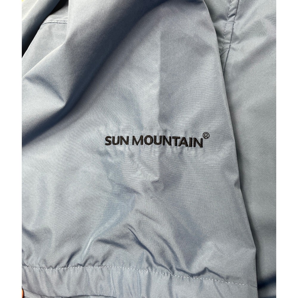 Sun Mountain Golf Pullover Short Sleeve Windbreaker Jacket Lightweight Blue