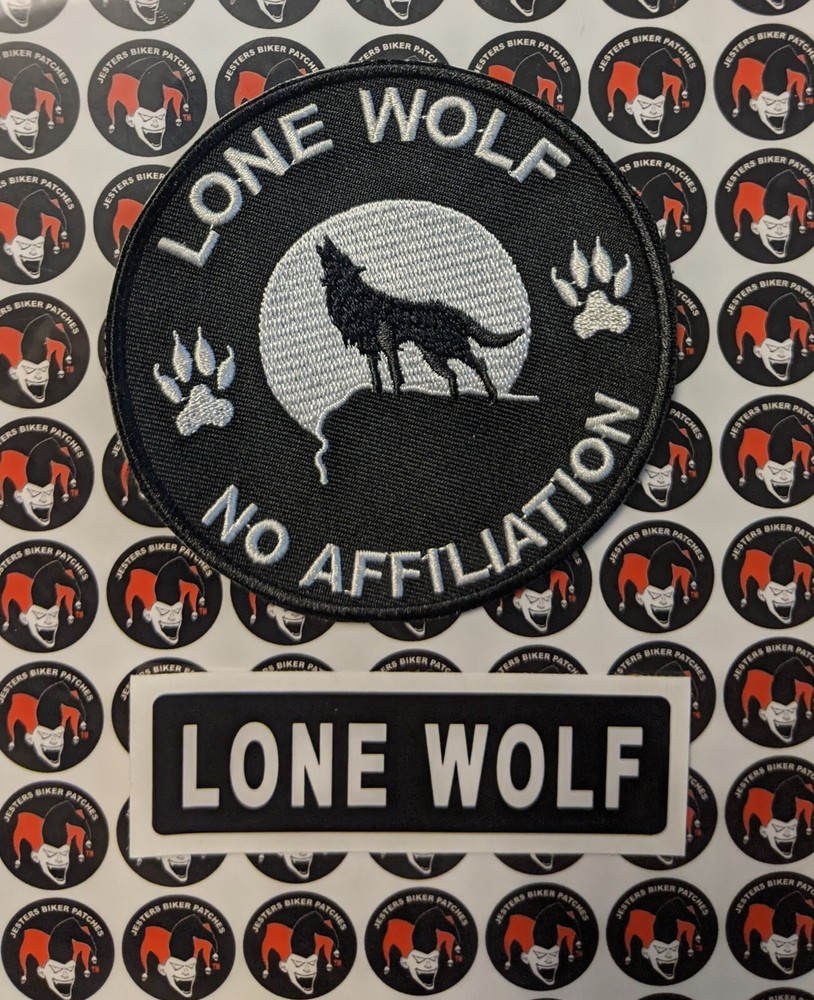 Lone Wolf No Affiliation Patch with Sticker