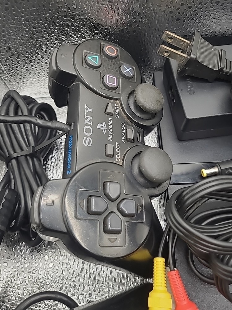 Sony PlayStation 2 PS2 Slim Console SCPH-79001 Black Tested Working + Controller