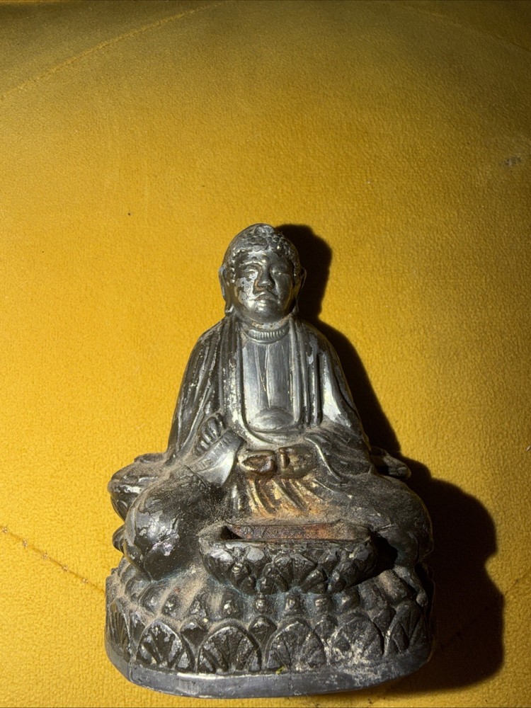 French Vantines Buddha Incense Burner Spelter, 1007