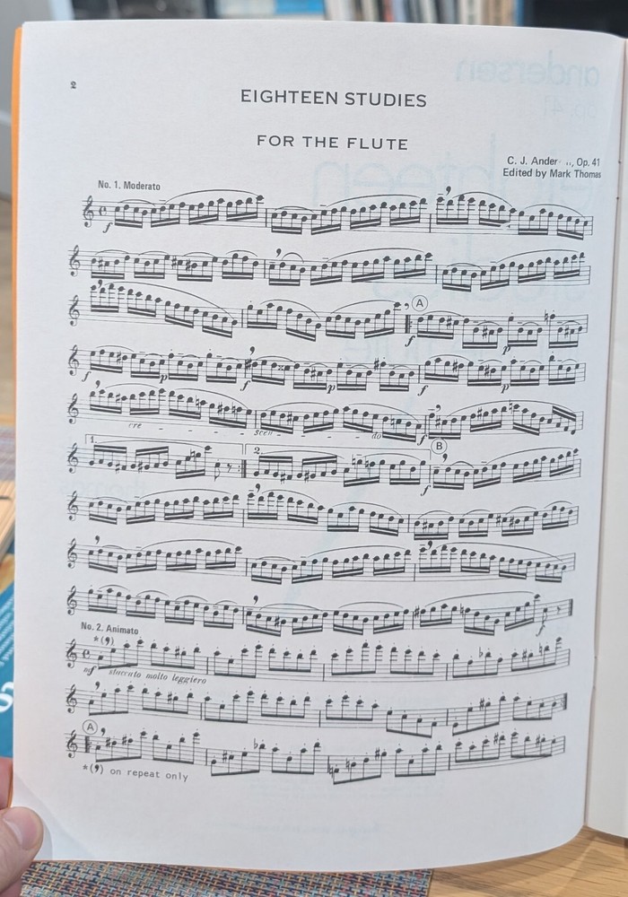 Eighteen Studies For the Flute Op. 41 by C.J. Andersen