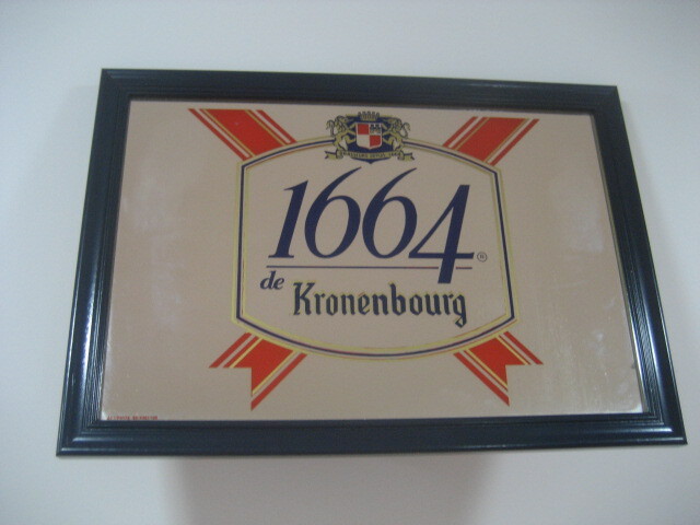 1964 KRONENBOURG BEER MIRROR FRAME