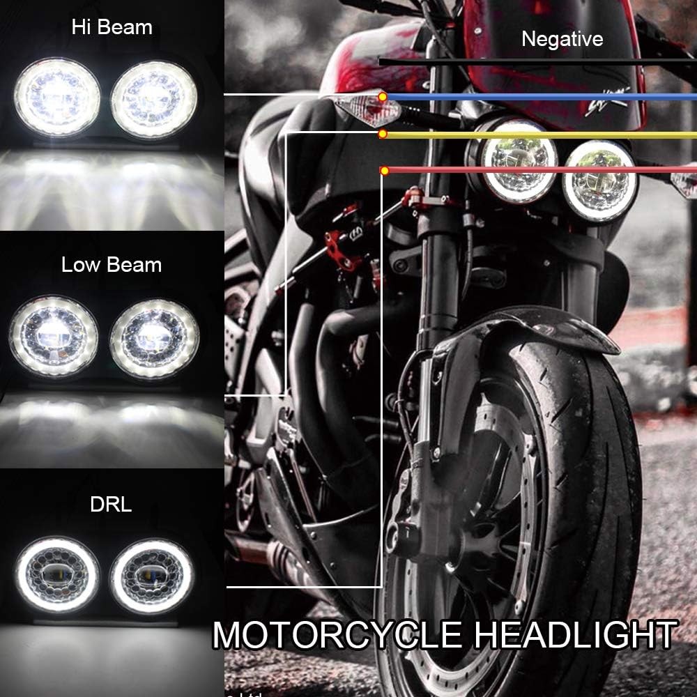 Motorcycle Projector Headlight Buell XB Black